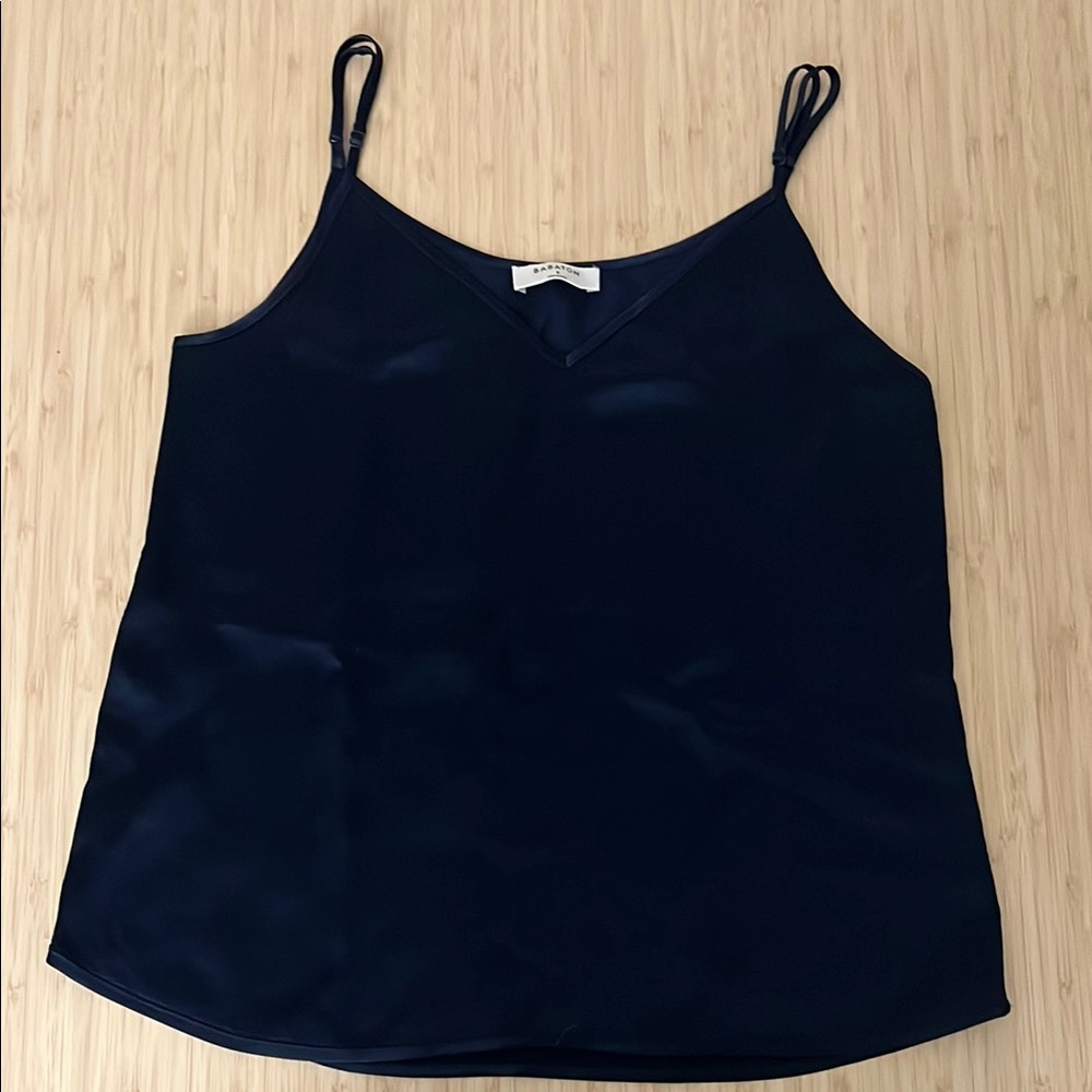 Babaton Navy Everly Satin Camisole